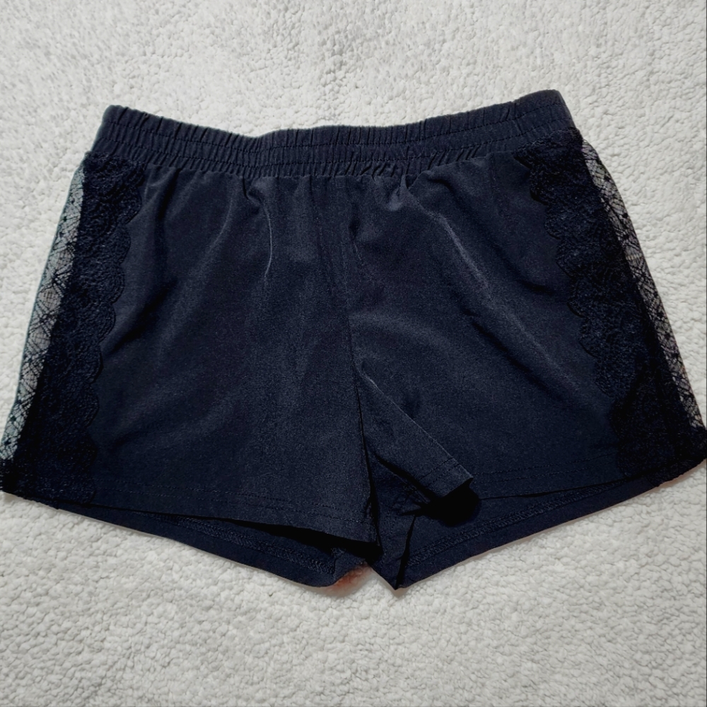 Fabletics Black Shorts with Side Lace